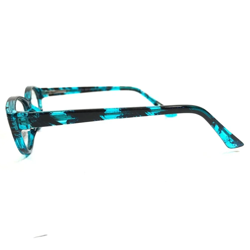 Smart Collection Eyeglasses Frames S2819 C1 TURQUOISE Black Blue Oval 52-16-140
